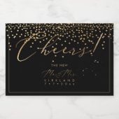 Étiquettes Pour Bouteilles De Vin Mousseux PixDezines Faux Gold Luxury Script Cheers (Étiquettes simples)