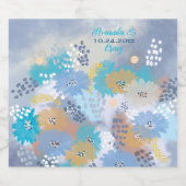 Étiquettes Pour Bouteilles De Vin Mousseux Plage tropicale moderne Mariage côtier (Étiquettes simples)