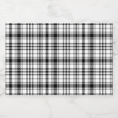 Étiquettes Pour Bouteilles De Vin Mousseux Plaid noir et blanc (Étiquettes simples)