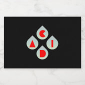 Étiquettes Pour Bouteilles De Vin Mousseux Pluie acide (Étiquettes simples)