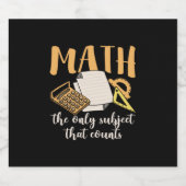 Étiquettes Pour Bouteilles De Vin Mousseux Prof de maths Math la seule matière (Étiquettes simples)
