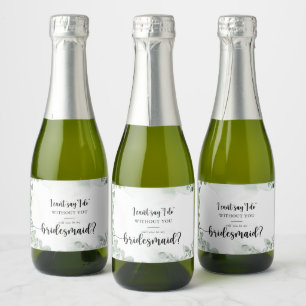 Étiquettes Pour Bouteilles De Vin Mousseux Proposition classique d'Éucalyptus Foliage