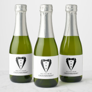 Étiquettes Pour Bouteilles De Vin Mousseux Proposition de fabricant de costume Tuxedo noir