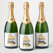 Étiquettes Pour Bouteilles De Vin Mousseux Pyramide de chat (Bouteilles)