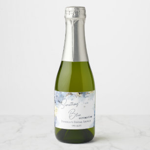 Étiquettes Pour Bouteilles De Vin Mousseux Quelque chose de bleu avant de faire Hydrangea Fêt