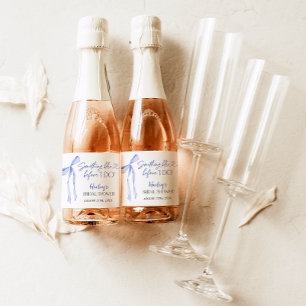 Étiquettes Pour Bouteilles De Vin Mousseux Quelque chose de bleu pour un mariage, Brunch de m
