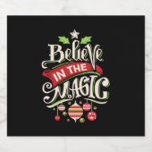 Étiquettes Pour Bouteilles De Vin Mousseux quelquechose en magic christmas (Étiquettes simples)