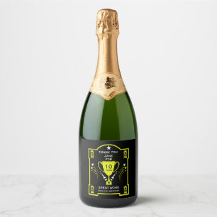 Étiquettes Pour Bouteilles De Vin Mousseux Reconnaissance du service de longue durée