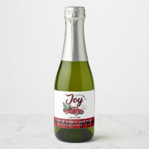 Étiquettes Pour Bouteilles De Vin Mousseux Red Plated Camion de Noël Pop It When She Pops