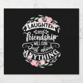 Étiquettes Pour Bouteilles De Vin Mousseux Rires Et Amitié (Étiquettes simples)