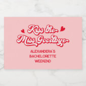 Étiquettes Pour Bouteilles De Vin Mousseux Rose embrasse la demoiselle d'honneur en adieu Cha (Étiquettes simples)