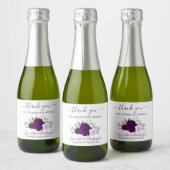 Étiquettes Pour Bouteilles De Vin Mousseux Russe violet Rose Merci Mariage Mini (Bouteilles)