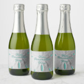 Étiquettes Pour Bouteilles De Vin Mousseux Sable dollar océan plage été turquoise blanc (Bouteilles)