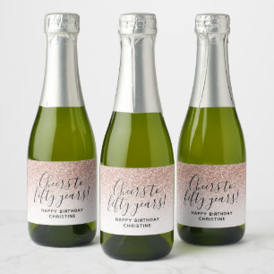 Étiquettes Pour Bouteilles De Vin Mousseux Salutations à Cinquante ans Parties scintillant r