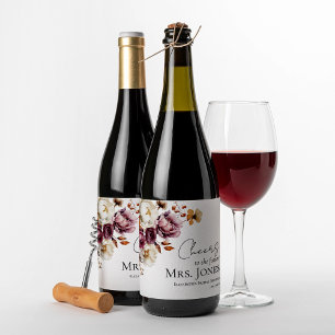 Étiquettes Pour Bouteilles De Vin Mousseux Salutations pour les futures mères Fête des mari