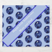 Étiquettes Pour Bouteilles De Vin Mousseux Sapphire du 65e anniversaire modifiable (Étiquettes simples)