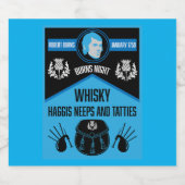 Étiquettes Pour Bouteilles De Vin Mousseux Scottish Burns Night Super (Étiquettes simples)