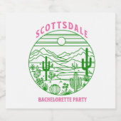Étiquettes Pour Bouteilles De Vin Mousseux scottsdale bachelorette party pink (Étiquettes simples)