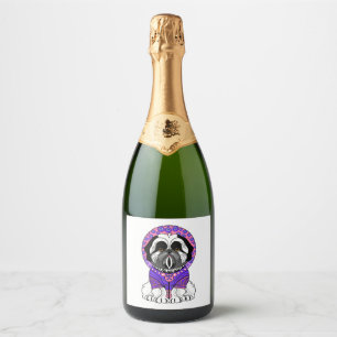 Étiquettes Pour Bouteilles De Vin Mousseux Shih Tzu Princesse