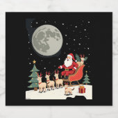 Étiquettes Pour Bouteilles De Vin Mousseux Siamese Reindeer Christmas Siamese Cat Lover Gifts (Étiquettes simples)