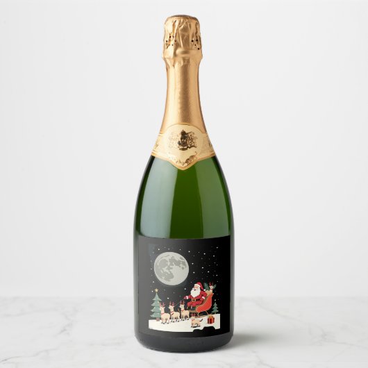 Étiquettes Pour Bouteilles De Vin Mousseux Siamese Reindeer Christmas Siamese Cat Lover Gifts (Devant)