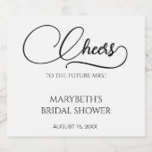 Étiquettes Pour Bouteilles De Vin Mousseux Simple Élégant Mariage Script (Étiquettes simples)