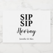 Étiquettes Pour Bouteilles De Vin Mousseux Sip Sip Hooray Favoriser (Étiquettes simples)