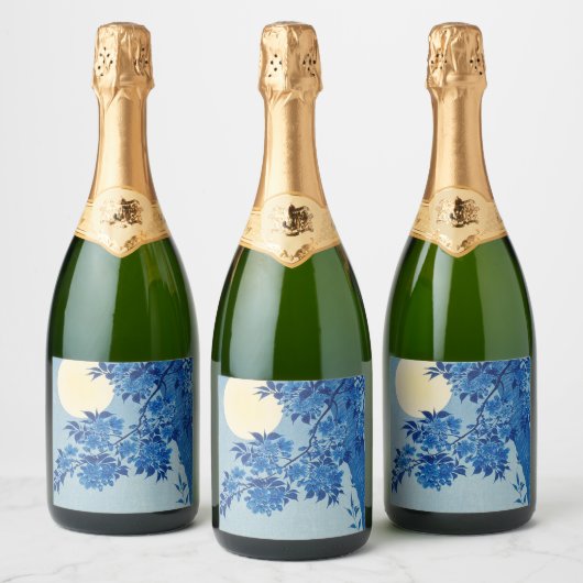 Étiquettes Pour Bouteilles De Vin Mousseux Soirée Lune Arbre Bleu Lune (Bouteilles)