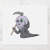 Étiquettes Pour Bouteilles De Vin Mousseux Spooky Halloween design (Étiquettes simples)