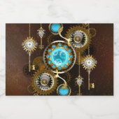 Étiquettes Pour Bouteilles De Vin Mousseux Steampunk Rusty Background (Étiquettes simples)