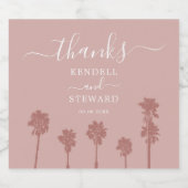 Étiquettes Pour Bouteilles De Vin Mousseux Suite Mariage Romance Palm Tree (Étiquettes simples)