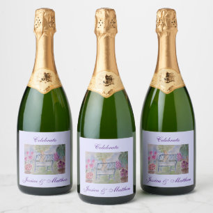 Étiquettes Pour Bouteilles De Vin Mousseux Summer Garden