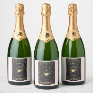 Étiquettes Pour Bouteilles De Vin Mousseux Tarot Ésotérique Fortune Rose