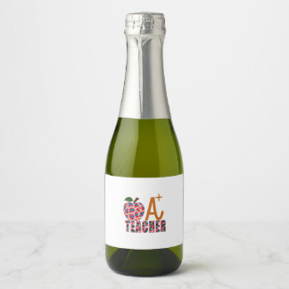 Étiquettes Pour Bouteilles De Vin Mousseux Teacher Art Apple A Plus Teacher