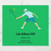 Étiquettes Pour Bouteilles De Vin Mousseux Tennis (Étiquettes simples)