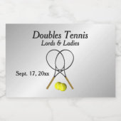 Étiquettes Pour Bouteilles De Vin Mousseux Tennis Custom Silver Mini (Étiquettes simples)