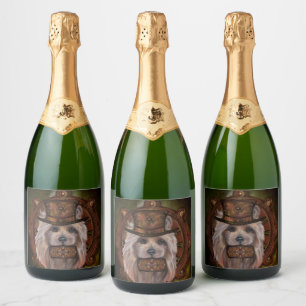 ÉTIQUETTES POUR BOUTEILLES DE VIN MOUSSEUX TERRIER AUSTRALIEN