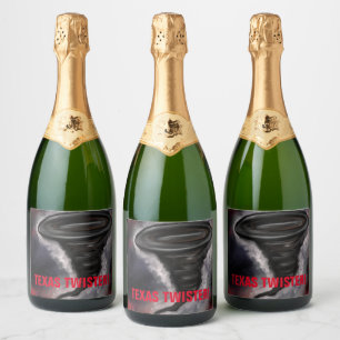 ÉTIQUETTES POUR BOUTEILLES DE VIN MOUSSEUX TEXAS TWISTER