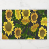 Étiquettes Pour Bouteilles De Vin Mousseux Tournesol (Étiquettes simples)