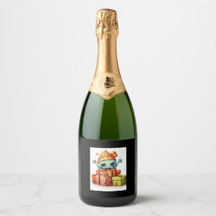 Étiquettes Pour Bouteilles De Vin Mousseux Très beau cadeau de Noël