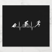 Étiquettes Pour Bouteilles De Vin Mousseux Triathlon - Triathlon (Étiquettes simples)