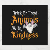 Étiquettes Pour Bouteilles De Vin Mousseux Trick Ou Traiter Les Animaux Avec Douceur - Hallow (Étiquettes simples)