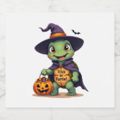 Étiquettes Pour Bouteilles De Vin Mousseux Trick ou Turtle (Étiquettes simples)