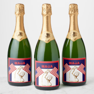 ÉTIQUETTES POUR BOUTEILLES DE VIN MOUSSEUX TRUMP