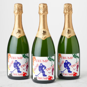 ÉTIQUETTES POUR BOUTEILLES DE VIN MOUSSEUX TRUMP