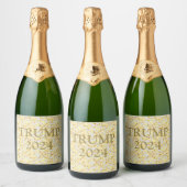 ÉTIQUETTES POUR BOUTEILLES DE VIN MOUSSEUX TRUMP 2024 (Bouteilles)