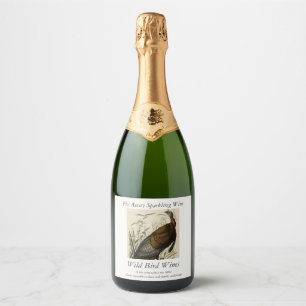 Étiquettes Pour Bouteilles De Vin Mousseux Turquie sauvage (mâle) des oiseaux d'Amérique d'Au