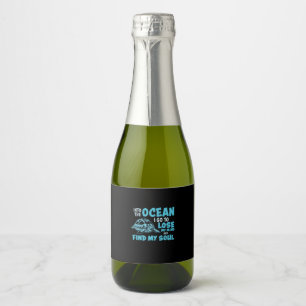 Étiquettes Pour Bouteilles De Vin Mousseux Turtle Lover   Dans L'Océan