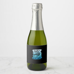 Étiquettes Pour Bouteilles De Vin Mousseux Turtle Lover Je Suis Comme Une Tortue