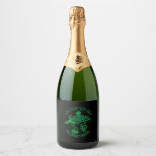 Étiquettes Pour Bouteilles De Vin Mousseux Turtle Lover Les tortues marines sont mon esprit